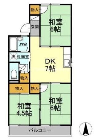 コーポ金谷の物件間取画像